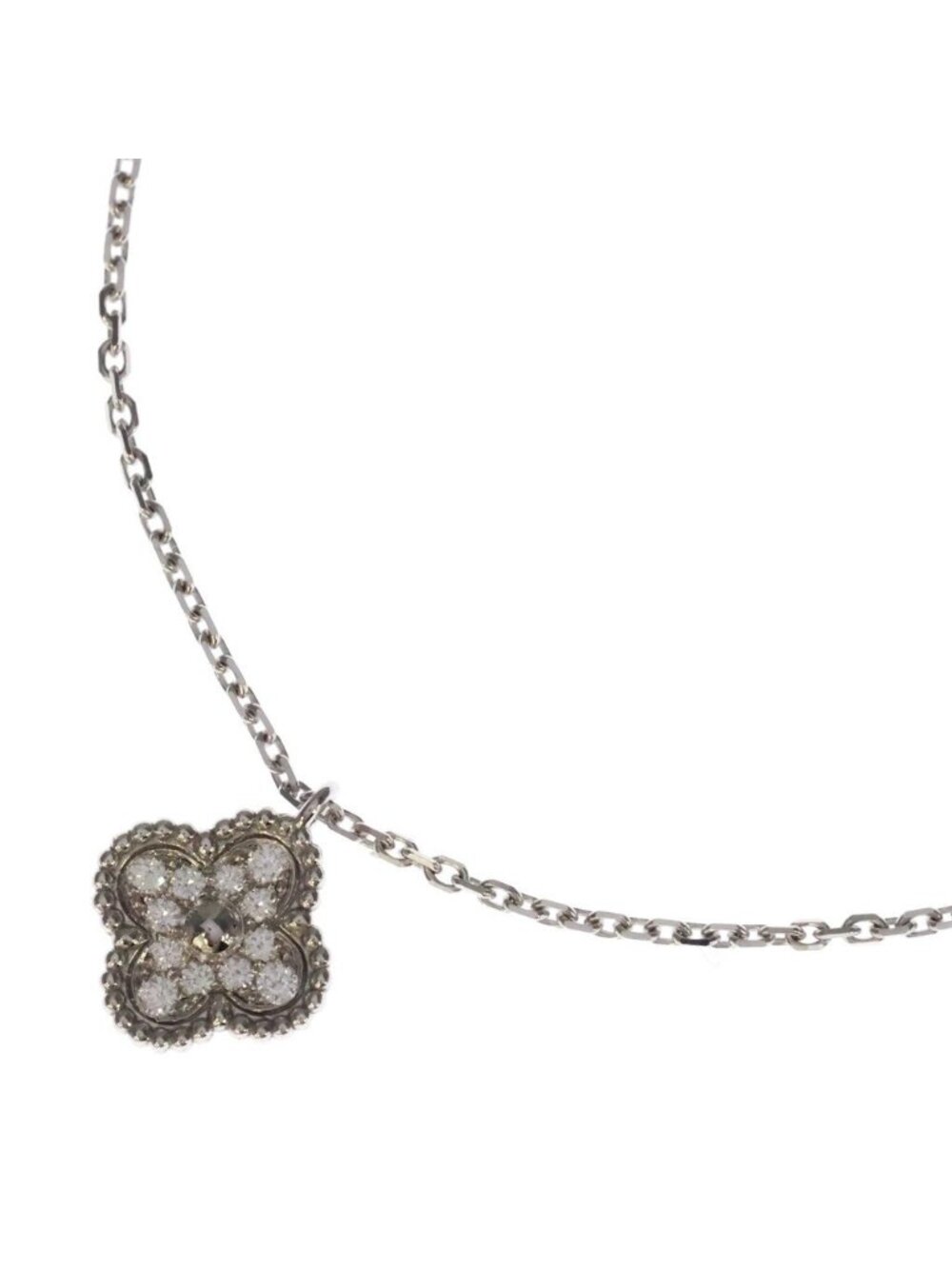 Van Cleef & Arpels Sweet Alhambra Necklace Diamond 18k White Gold